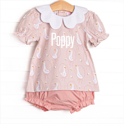 Silly Goose Diaper Set, Pink