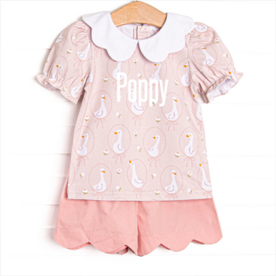 Silly Goose Short Set, Pink