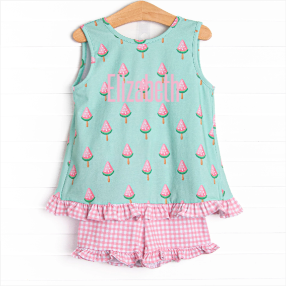 Sorbet Slice Short Set, Green