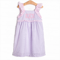 Spring into Seersucker Dress, Purple