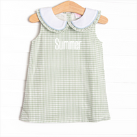 Summer Sage Collared Dress, Green