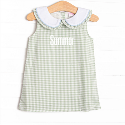 Summer Sage Collared Dress, Green