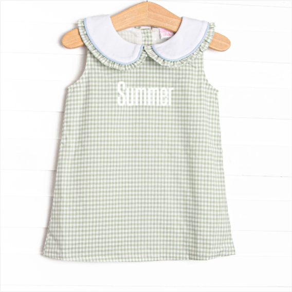 Summer Sage Collared Dress, Green