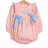 Sweet As A Peach Side Tie Bubble, Orange