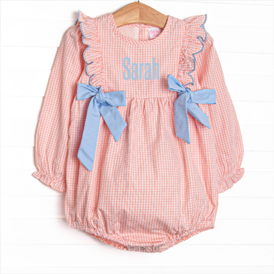 Sweet As A Peach Side Tie Bubble, Orange