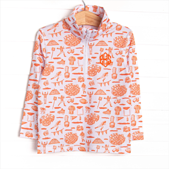 Tailgates and Touchdowns Pullover, Orange