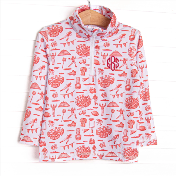 Tailgates and Touchdowns Pullover, Red