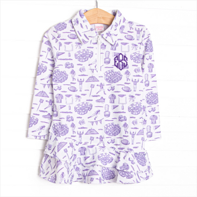 Tailgates and Touchdowns Tennis Dress, Purple