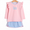 Tara Tennis Skirt Set, Pink and Blue