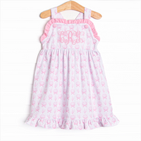Tidal Treasures Ruffle Dress, Pink