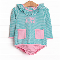 Tiffany Pocket Diaper Set, Pink and Teal Stripe