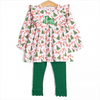 Tinsel Trees Ruffle Legging Set, Green