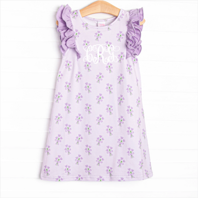 Tossing Tulips Dress, Purple