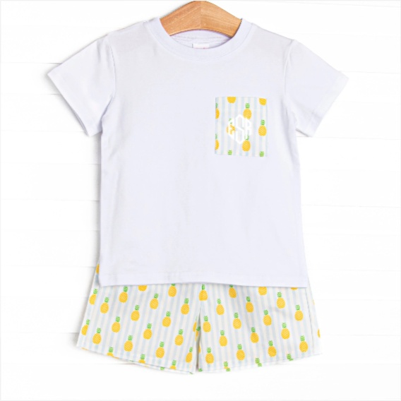 Tropic Like it's Hot Short Set, Blue