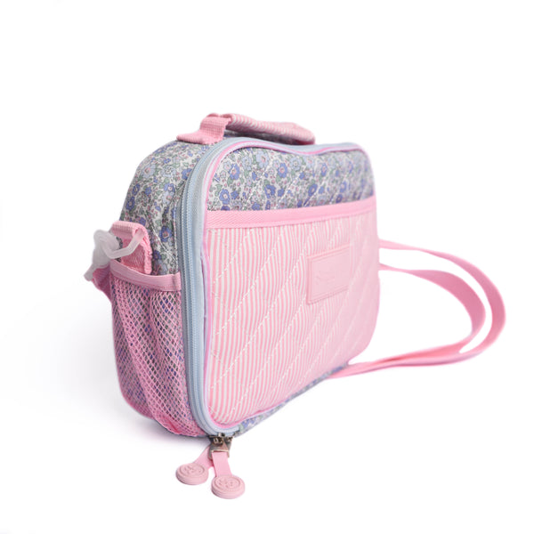 Bellflower Beauty Oxford Quilted Lunch Box, Blue