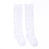 Cable Knit Stocking, White