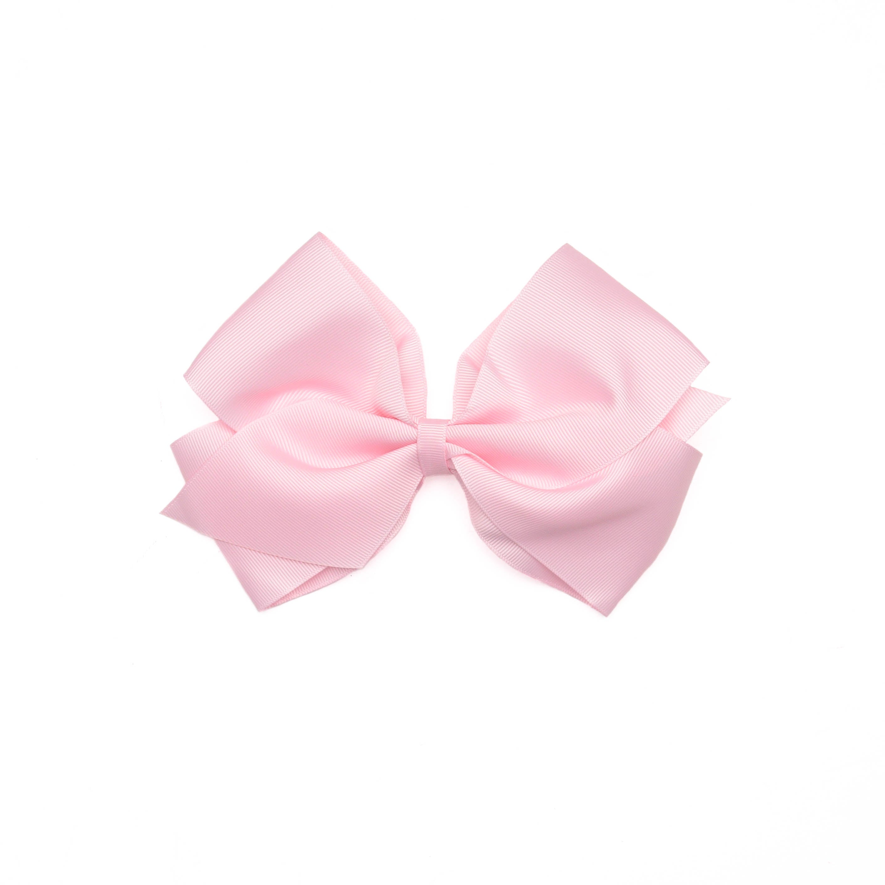 Traditional Grosgrain Hair Bow, Pearl Pink – Stitchy Fish