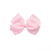 Traditional Grosgrain Hair Bow, Pearl Pink