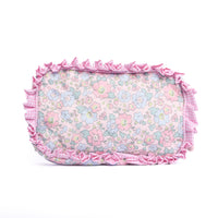 Early Fall Florals Oxford Quilted Pouch, Pink