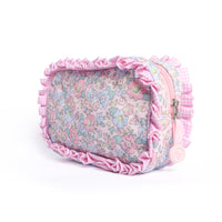 Early Fall Florals Oxford Quilted Pouch, Pink