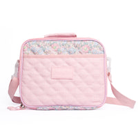 Early Fall Florals Oxford Quilted Lunch Box, Pink
