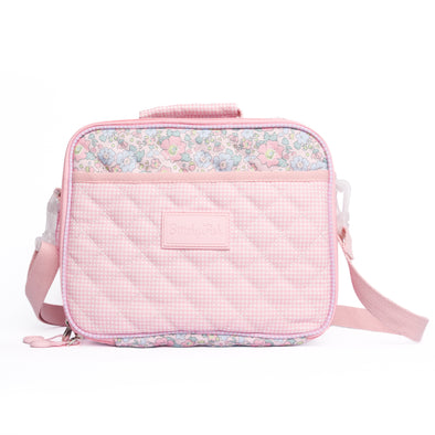 Early Fall Florals Oxford Quilted Lunch Box, Pink