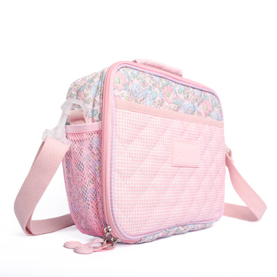 Early Fall Florals Oxford Quilted Lunch Box, Pink