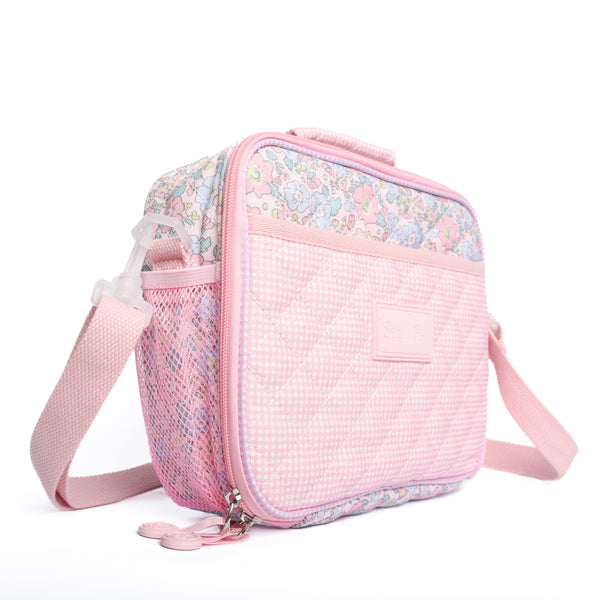 Early Fall Florals Oxford Quilted Lunch Box, Pink