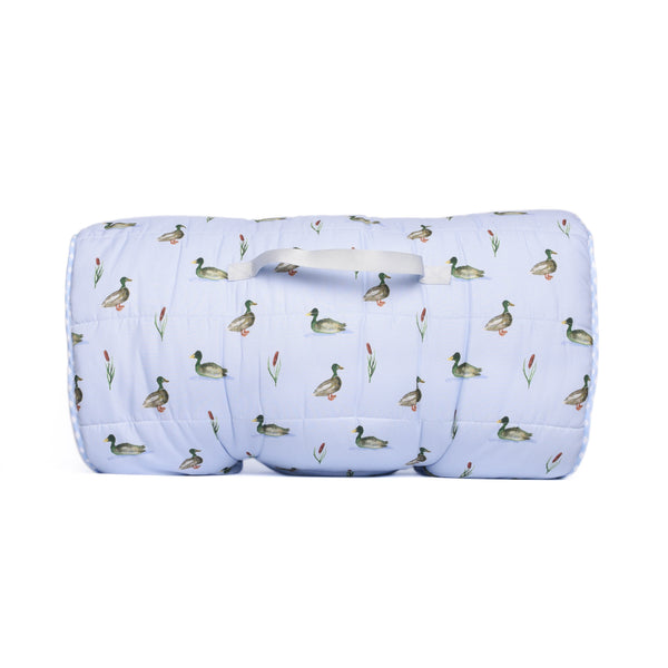 Migrating Mallard Nap Mat, Blue