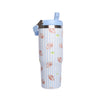 Touchdown Time Flip Straw Tumbler, Blue