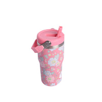 Early Fall Florals Flip Straw Tumbler, Pink