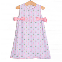 Watermelon Pop Side Tie Dress, Purple