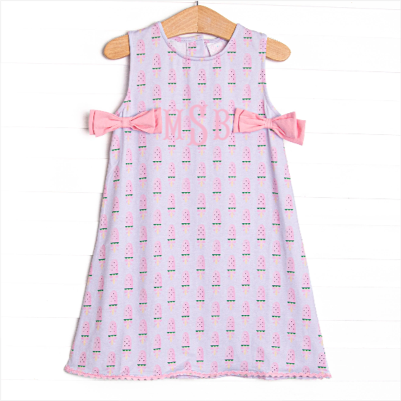 Watermelon Pop Side Tie Dress, Purple