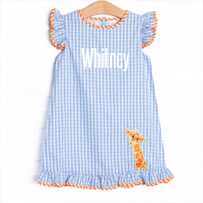 Wildlife Watch Applique Dress, Blue