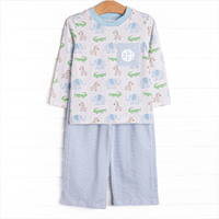 Zoo Park Pals Pant Set, Blue
