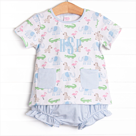 Zoo Park Pals Pocket Diaper Set, Blue