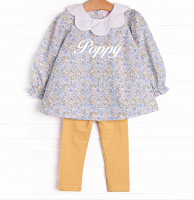 Poppy Fields Legging Set, Yellow