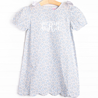 Portofino Petals Dress, Blue