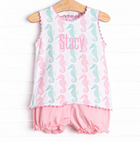 Seahorsin' Around Bloomer Set, Pink
