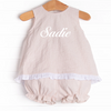 Sadie Seersucker Bloomer Set, Tan
