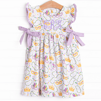 Life of the Mardi Side Tie Dress, Purple