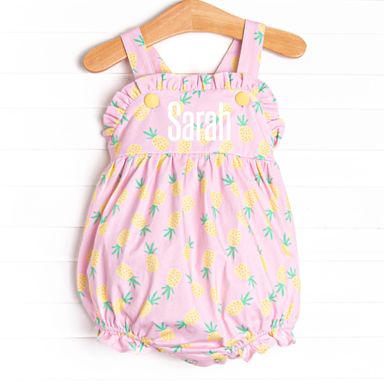 Pretty in Pineapples Sunsuit, Pink