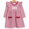 Everly Long Sleeve Dress, Red Stripe