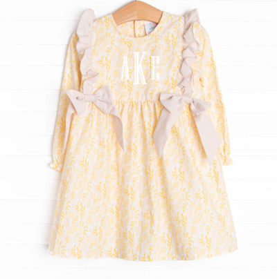 Amber Autumn Dress, Yellow