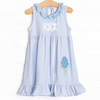 Freshly Picked Petals Applique Dress, Blue