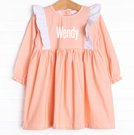 Girl's Coral Me Cute Dress in Orange size 10 | Stitchy Fish Girl's Coral Me Cute Dress in Orange size 10 | Stitchy Fish