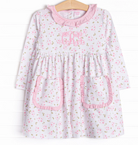 Saffron Stripes Dress, Pink