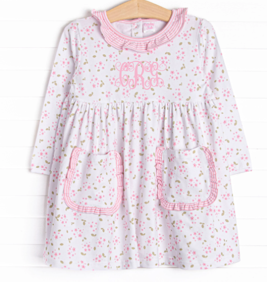 Saffron Stripes Dress, Pink