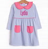 Lydia Pocket Dress, Periwinkle Stripe