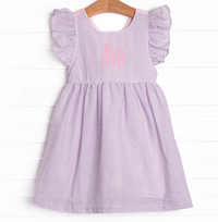 Ava Dress, Purple Seersucker